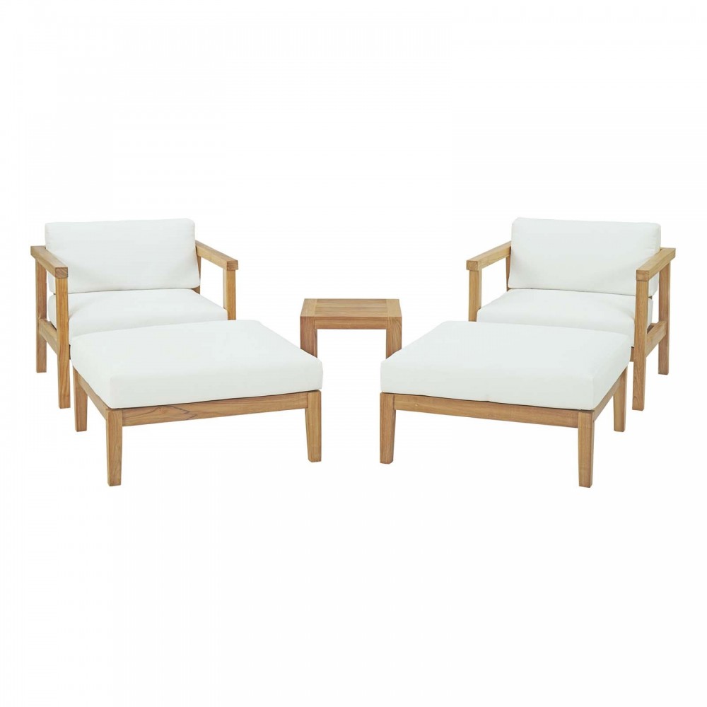 Bayport 5 Piece Outdoor Patio Teak Set Bayport 5 Piece Outdoor Patio Teak Set