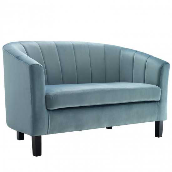 Prospect Channel Tufted Performance Velvet Loveseat