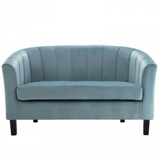 Prospect Channel Tufted Performance Velvet Loveseat