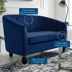 Prospect Channel Tufted Performance Velvet Loveseat