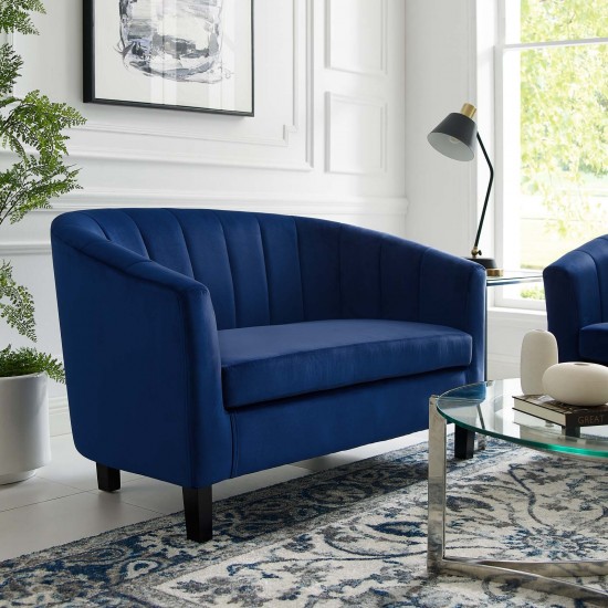 Prospect Channel Tufted Performance Velvet Loveseat