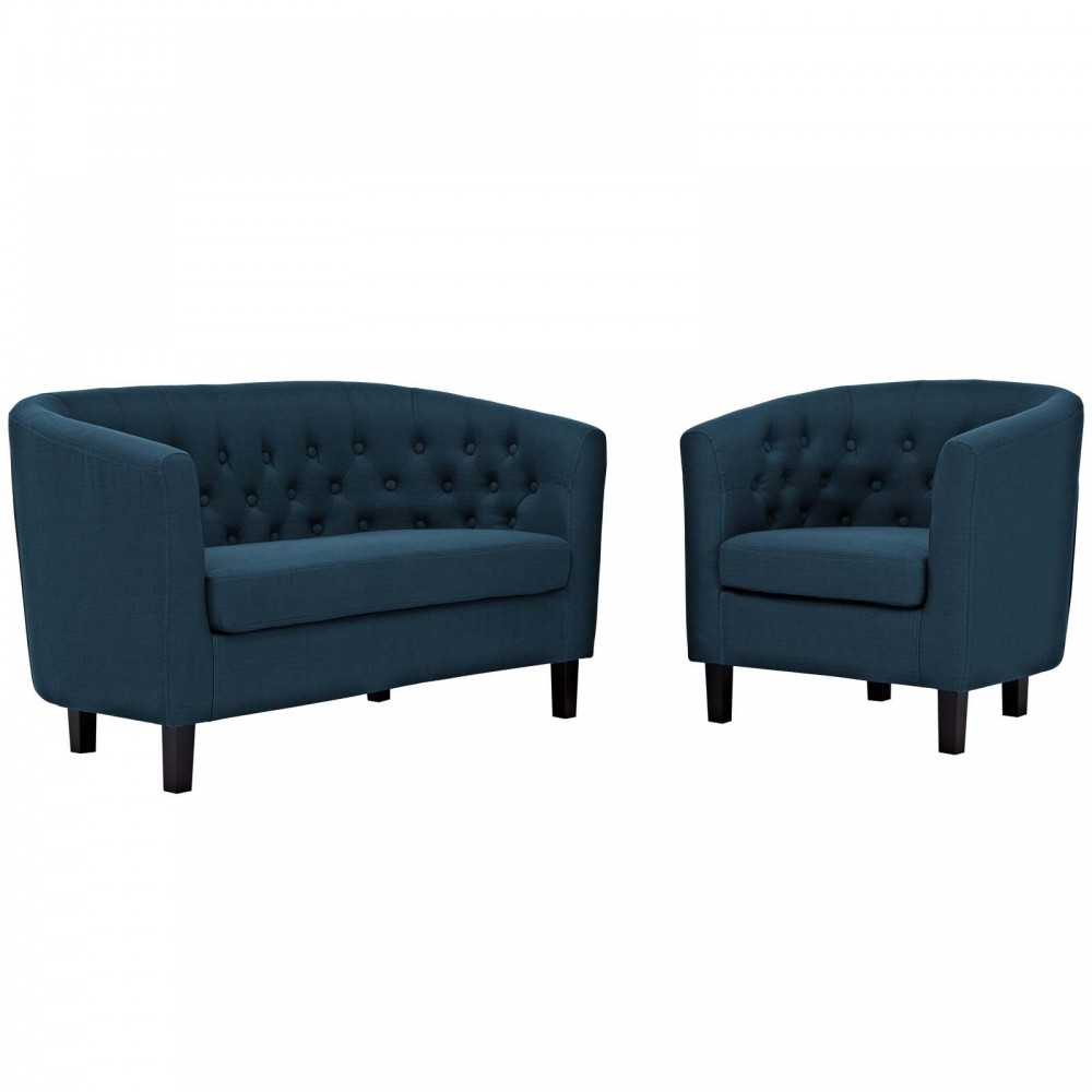Prospect 2 Piece Upholstered Fabric Loveseat and Armchair Set Prospect 2 Piece Upholstered Fabric Loveseat and Armchair Set