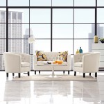 Prospect 3 Piece Upholstered Fabric Loveseat and Armchair Set