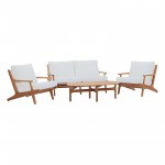 Saratoga 4 Piece Outdoor Patio Teak Set