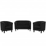 Prospect 3 Piece Performance Velvet Loveseat and Armchair Set