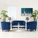 Prospect 3 Piece Performance Velvet Loveseat and Armchair Set