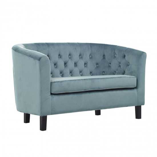 Prospect 3 Piece Performance Velvet Loveseat and Armchair Set