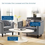 Prospect 2 Piece Performance Velvet Loveseat and Armchair Set