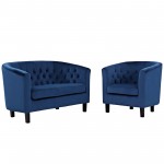 Prospect 2 Piece Performance Velvet Loveseat and Armchair Set