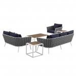 Stance 6 Piece Outdoor Patio Aluminum Sectional Sofa Set