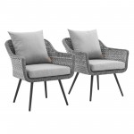 Endeavor Armchair Outdoor Patio Wicker Rattan Set of 2