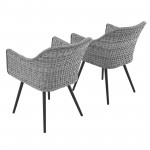 Endeavor Dining Armchair Outdoor Patio Wicker Rattan Set of 2