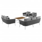 Stance 5 Piece Outdoor Patio Aluminum Sectional Sofa Set