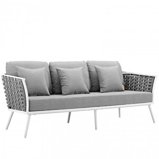 Stance 5 Piece Outdoor Patio Aluminum Sectional Sofa Set