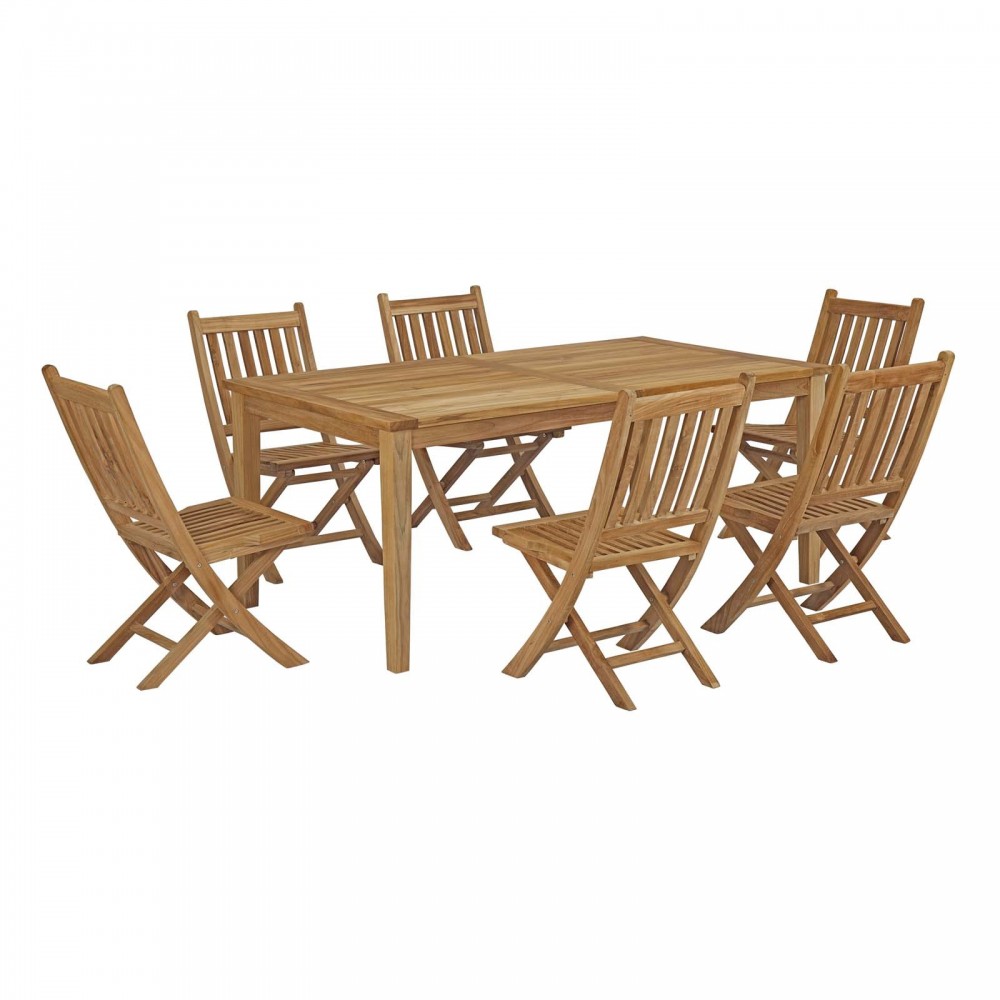 Marina 7 Piece Outdoor Patio Teak Dining Set Marina 7 Piece Outdoor Patio Teak Dining Set