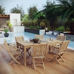 Marina 7 Piece Outdoor Patio Teak Dining Set