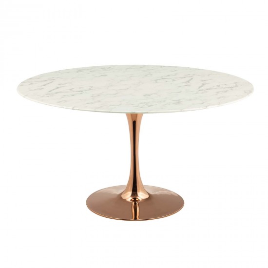 Lippa 54" Round Artificial Marble Dining Table