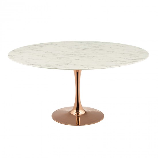 Lippa 60" Round Artificial Marble Dining Table