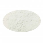 Lippa 54" Oval Artificial Marble Dining Table