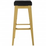 Arrive Gold Stainless Steel Performance Velvet Bar Stool