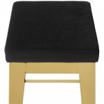 Arrive Gold Stainless Steel Performance Velvet Bar Stool