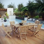 Marina 7 Piece Outdoor Patio Teak Dining Set