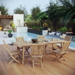 Marina 7 Piece Outdoor Patio Teak Dining Set