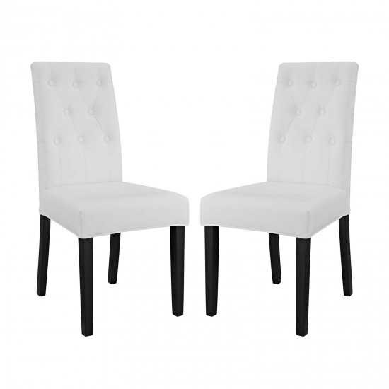 Confer Dining Side Chair Vinyl Set of 2