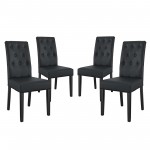 Confer Dining Side Chair Vinyl Set of 4