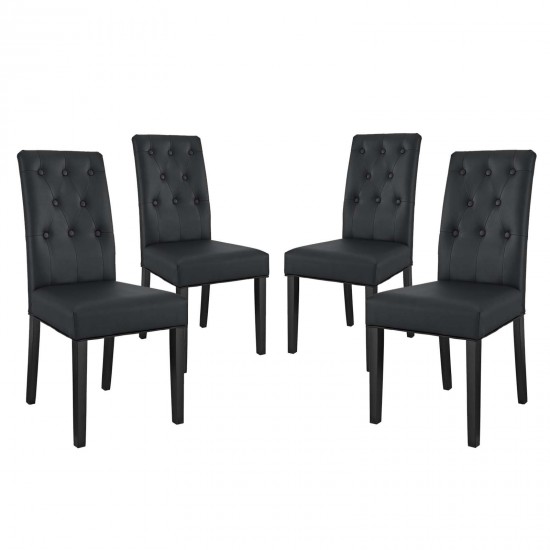 Confer Dining Side Chair Vinyl Set of 4