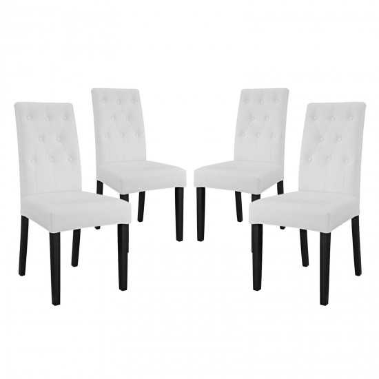 Confer Dining Side Chair Vinyl Set of 4