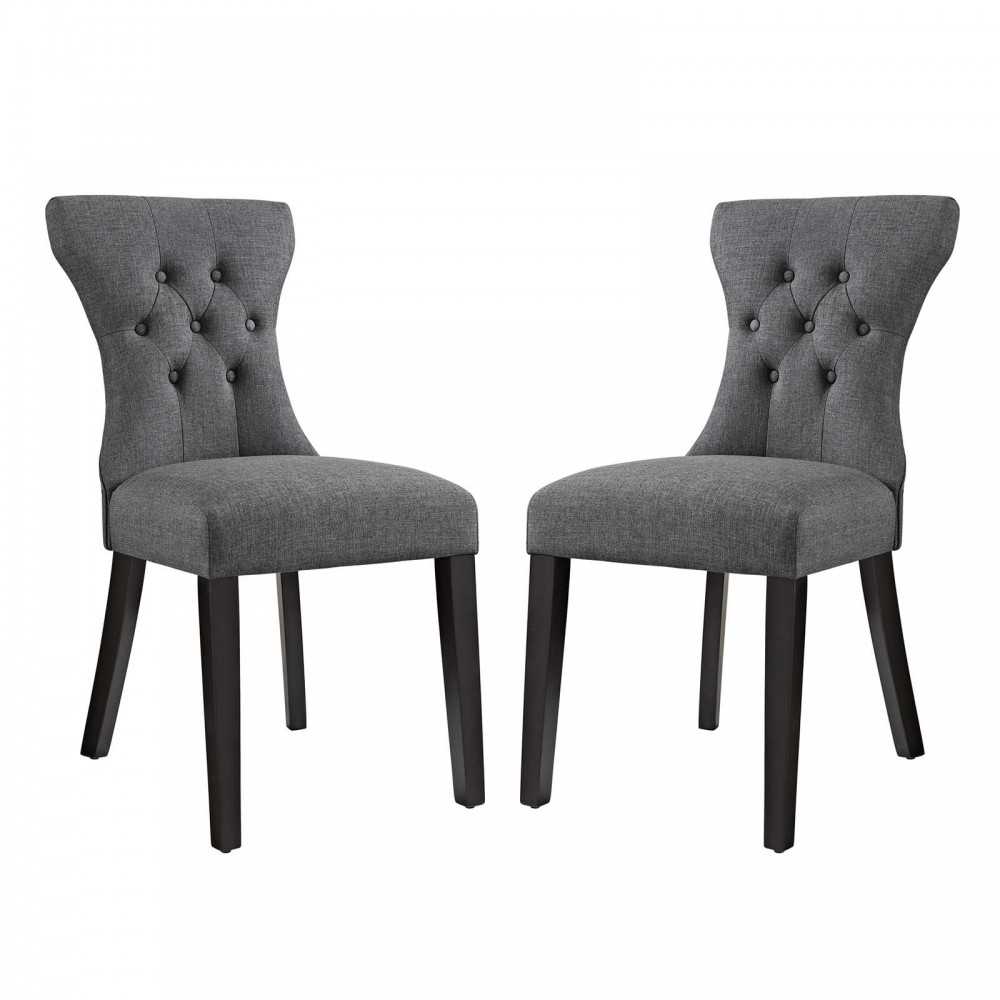 Silhouette Dining Side Chairs Upholstered Fabric Set of 2 Silhouette Dining Side Chairs Upholstered Fabric Set of 2
