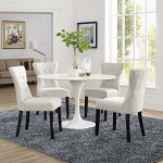 Silhouette Dining Side Chairs Upholstered Fabric Set of 4