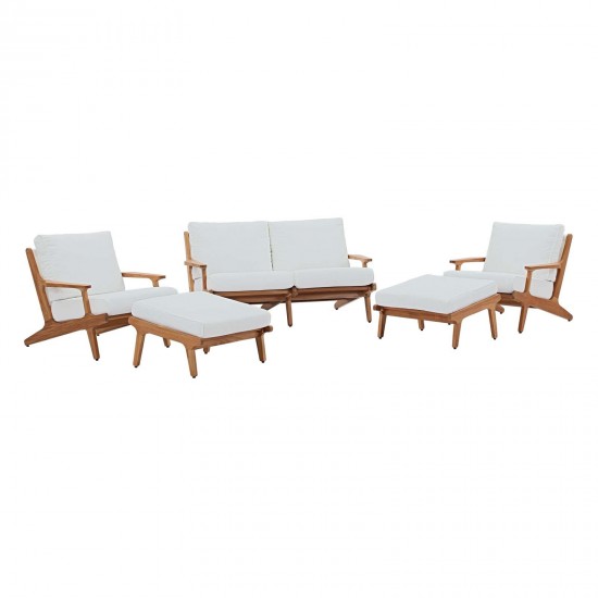 Saratoga 5 Piece Outdoor Patio Teak Set