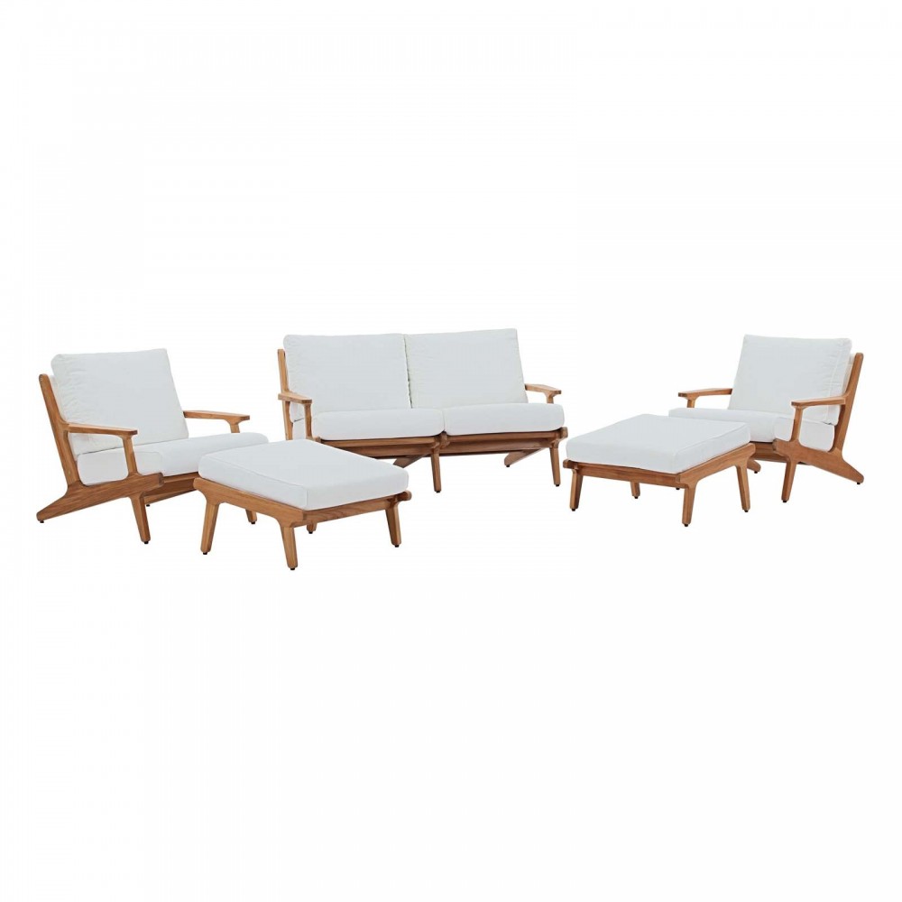 Saratoga 5 Piece Outdoor Patio Teak Set