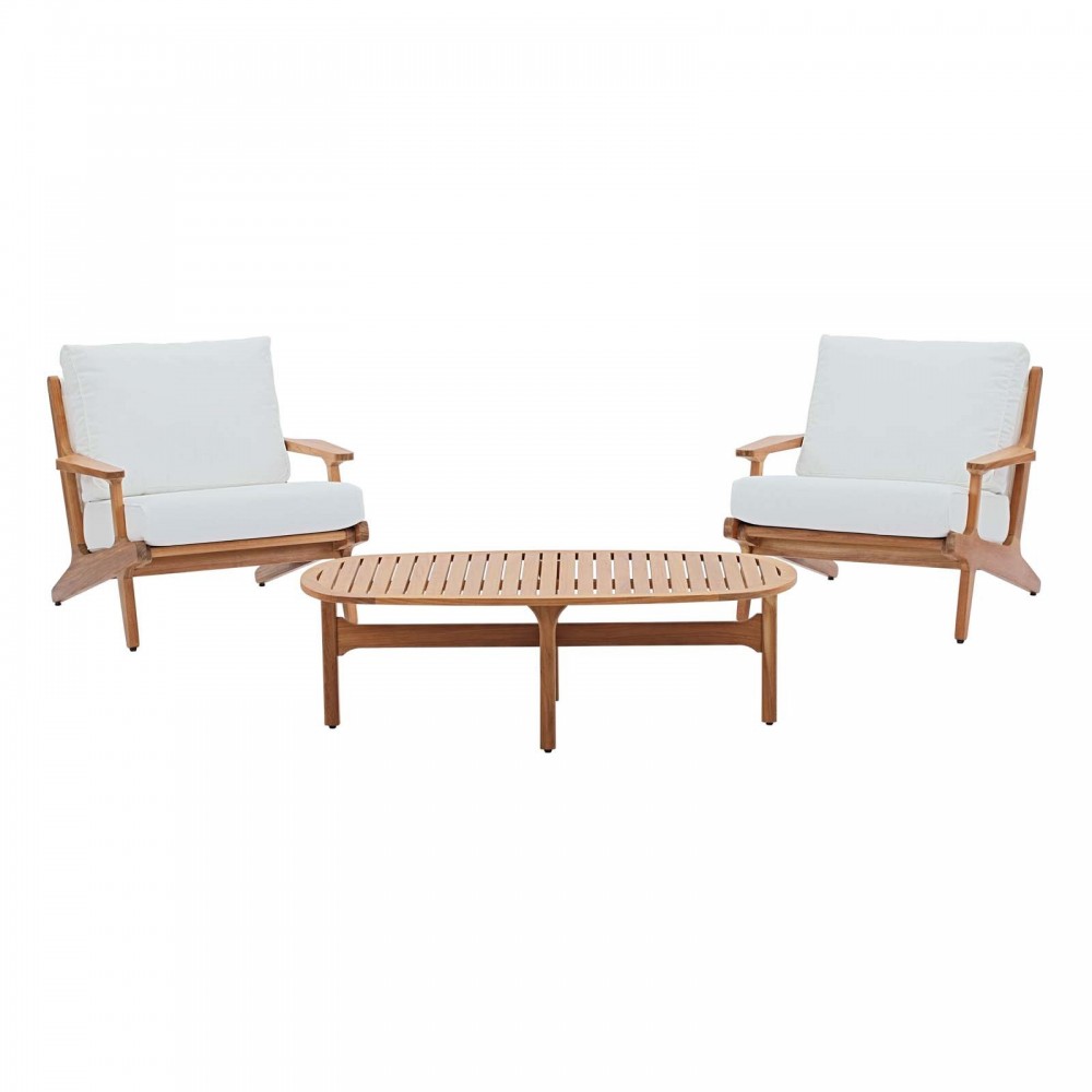 Saratoga 3 Piece Outdoor Patio Teak Set