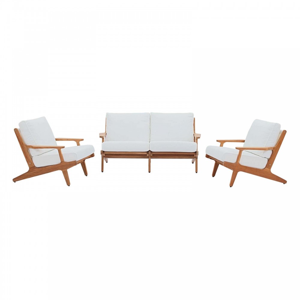 Saratoga 3 Piece Outdoor Patio Teak Set