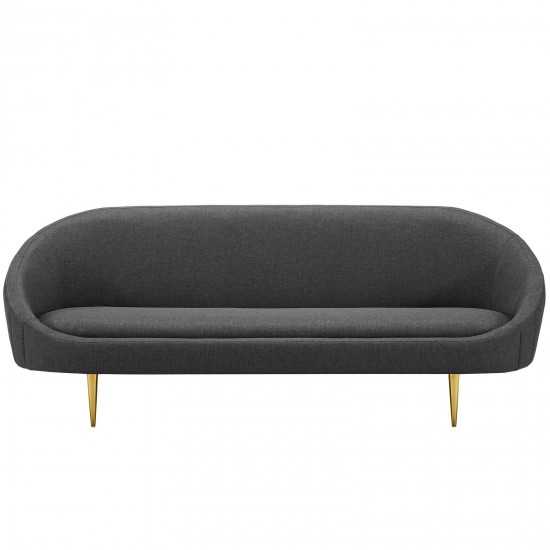 Sublime Vertical Curve Back Fabric Sofa