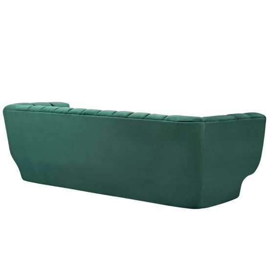 Entertain Vertical Channel Tufted Performance Velvet Sofa