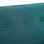 Sheer Upholstered Fabric Loveseat