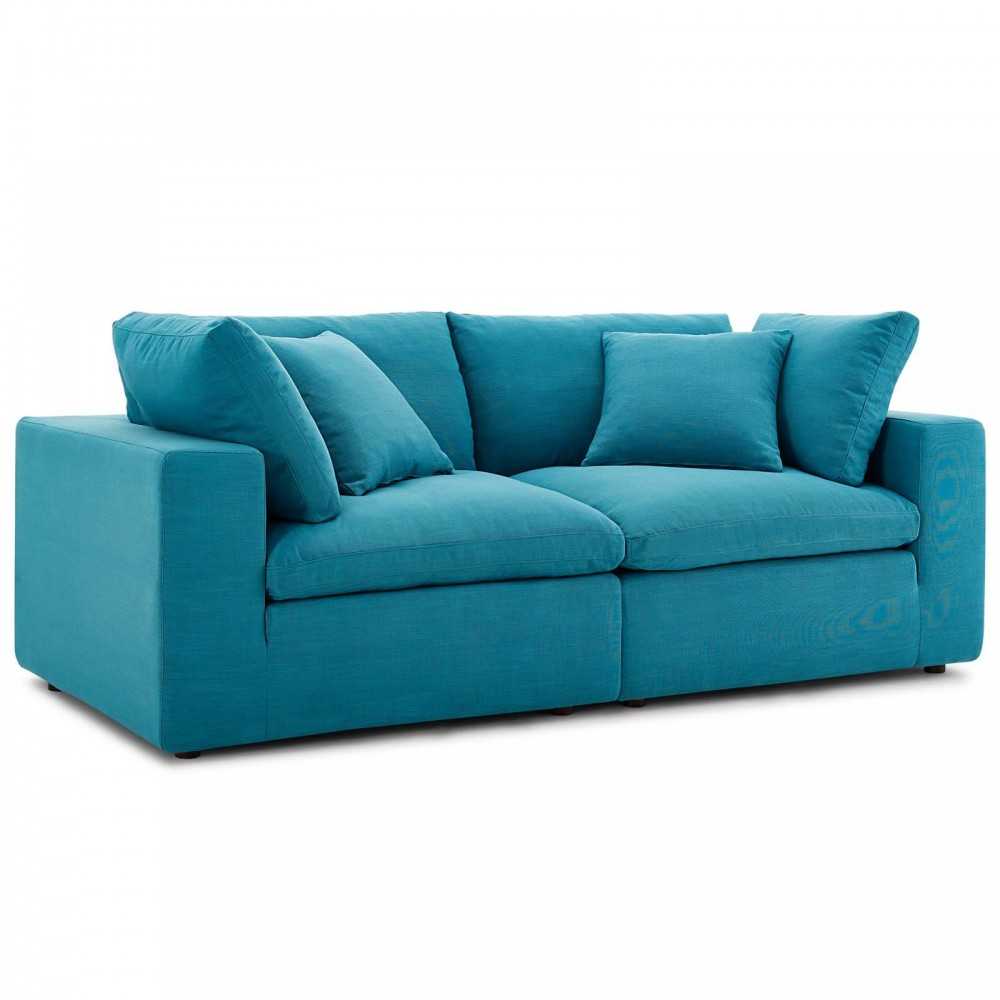 Commix Down Filled Overstuffed 2 Piece Sectional Sofa Set Commix Down Filled Overstuffed 2 Piece Sectional Sofa Set