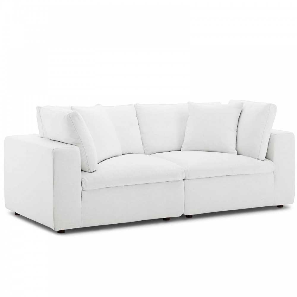 Commix Down Filled Overstuffed 2 Piece Sectional Sofa Set