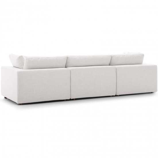 Commix Down Filled Overstuffed 3 Piece Sectional Sofa Set