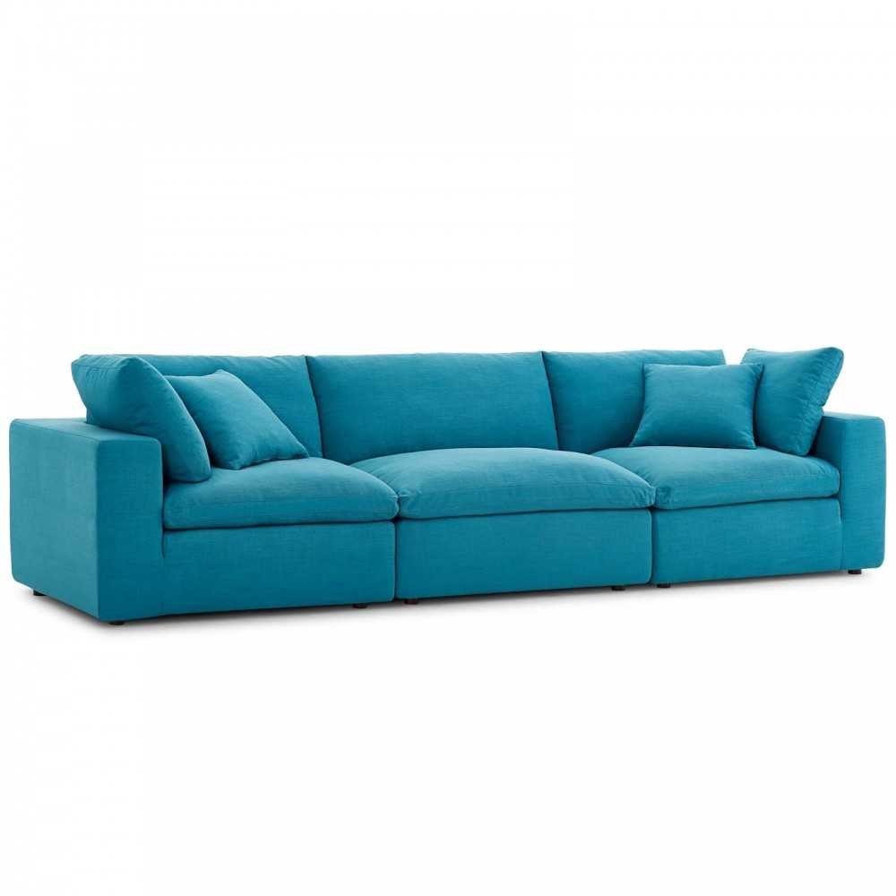 Commix Down Filled Overstuffed 3 Piece Sectional Sofa Set Commix Down Filled Overstuffed 3 Piece Sectional Sofa Set