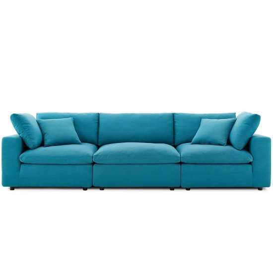 Commix Down Filled Overstuffed 3 Piece Sectional Sofa Set