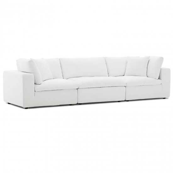 Commix Down Filled Overstuffed 3 Piece Sectional Sofa Set