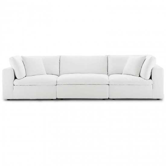 Commix Down Filled Overstuffed 3 Piece Sectional Sofa Set