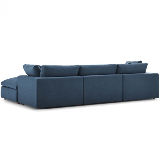 Commix Down Filled Overstuffed 4 Piece Sectional Sofa Set