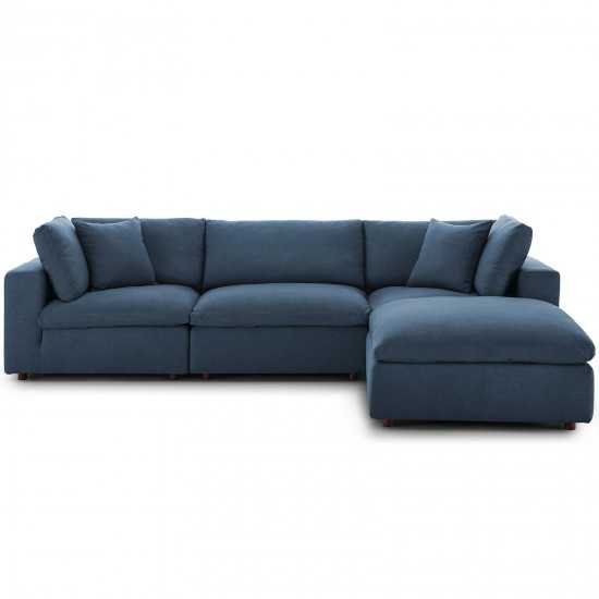 Commix Down Filled Overstuffed 4 Piece Sectional Sofa Set