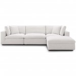 Commix Down Filled Overstuffed 4 Piece Sectional Sofa Set